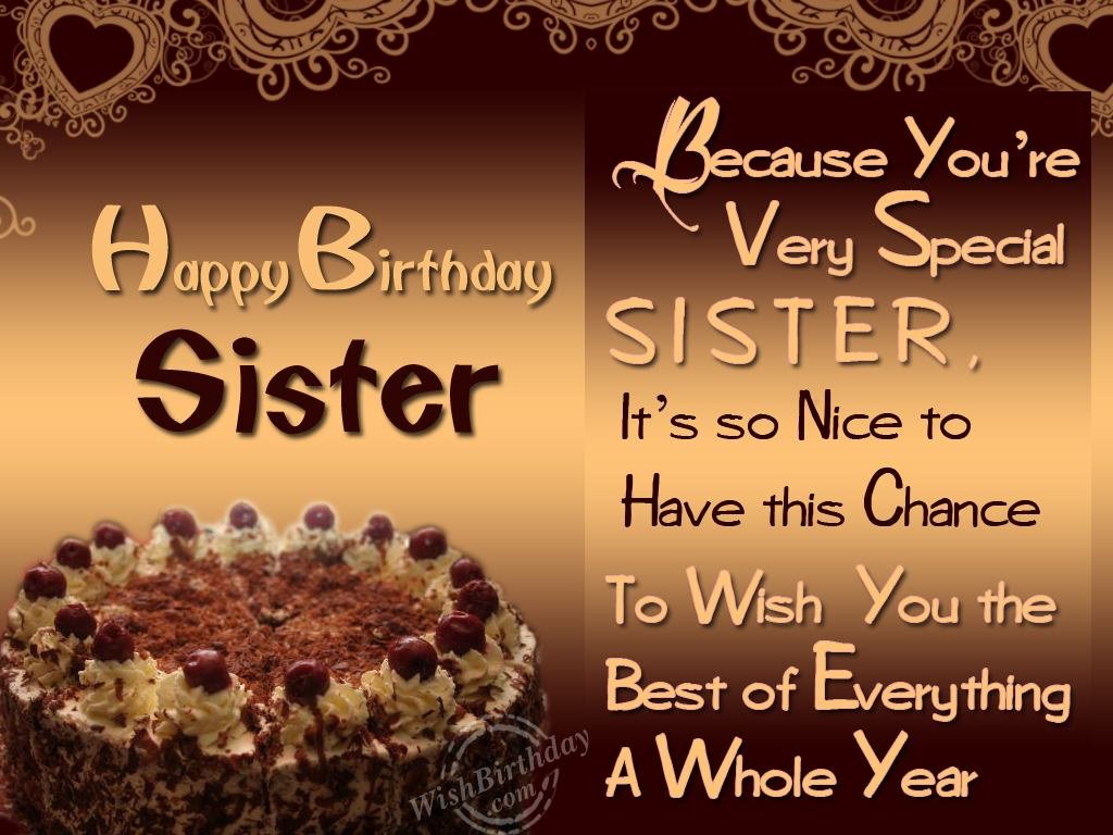 Birthday Wishes for Sister - Birthday Cards, Greetings