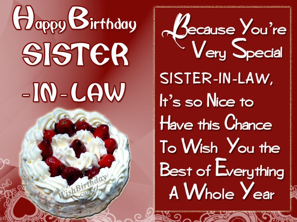 Special Birthday Wishes For Special Sis-In-Law