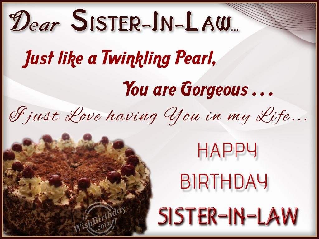 Birthday Wishes For Sister In Law - Birthday Images, Pictures