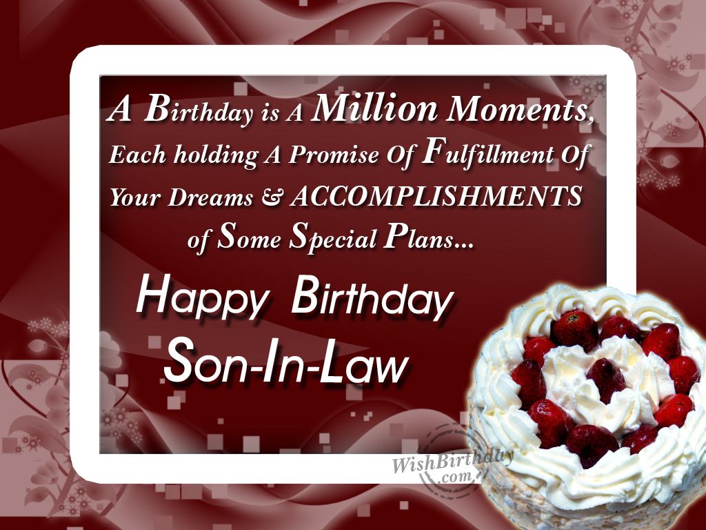 Free Birthday Messages For Son In Law