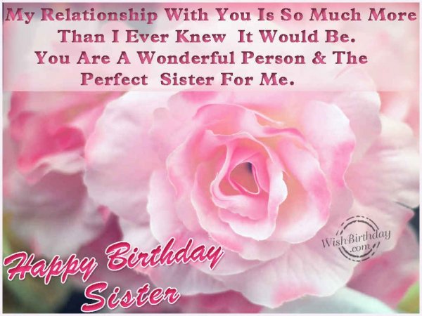 Wishing You A Very Happy Birthday Sister