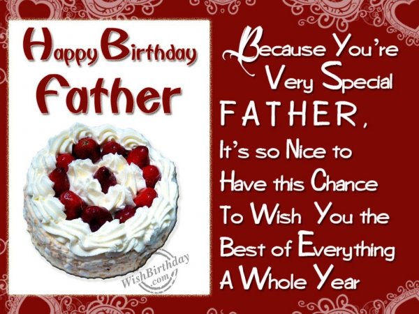 Special Birthday Wishes To My Special Dad