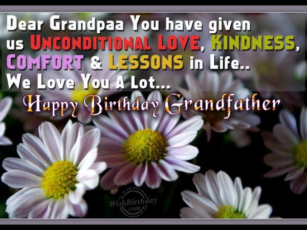 Very Happy Birthday Loving Grandfather