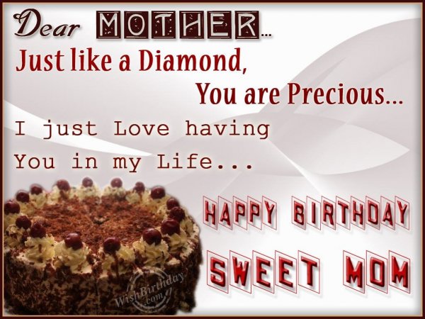 Wishing You Happy Birthday My Precious Mom