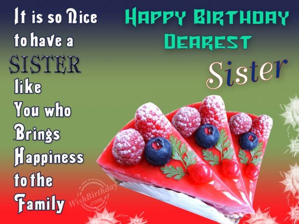 Happy Birthday Dear Sister