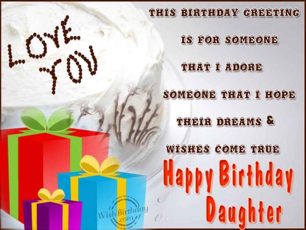 Happy Birthday Daughter