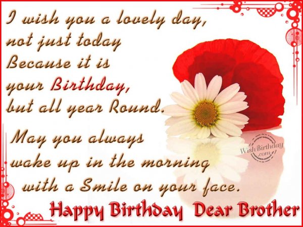 Happy Birthday Dear Brother