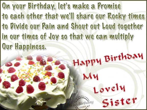 Happy Birthday My Lovely Sister