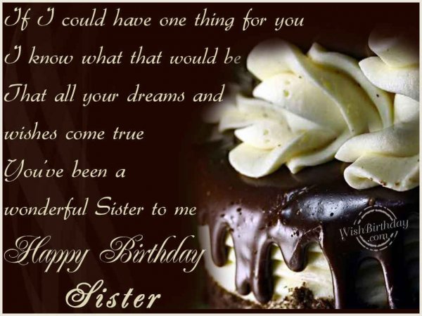 Wishing You A Very Happy Birthday Sister