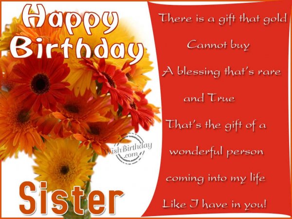 Wishing You A Very Happy Birthday Sister