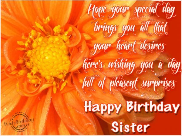 Happy Birthday Sister