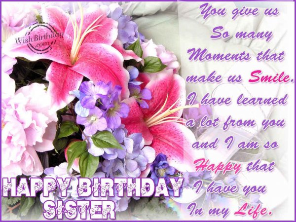 Happy Birthday Sister