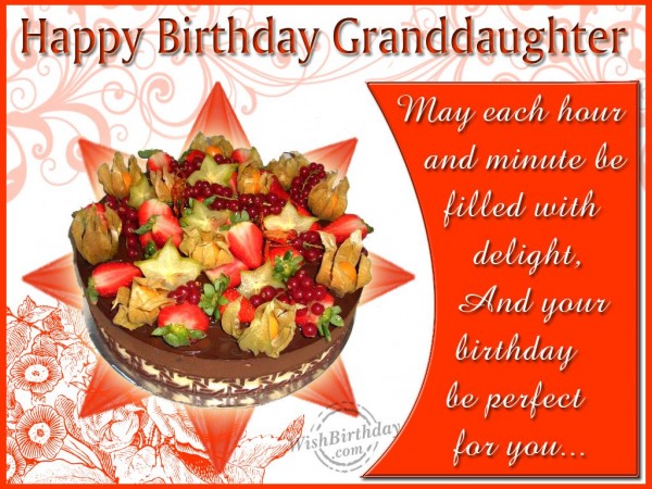 Wishing Happy Birthday To A Lovely Granddaughter