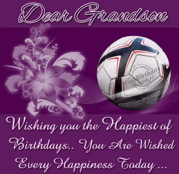 Wishing You The Happiest Of Birthdays Dear Grandson