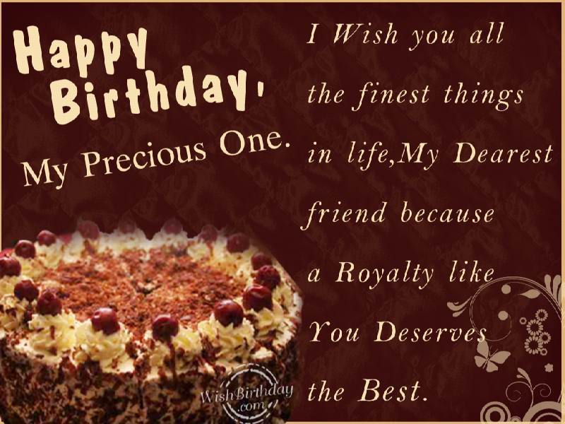 Happy Birthday To My Precious Friend - Birthday Wishes, Happy Birthday ...