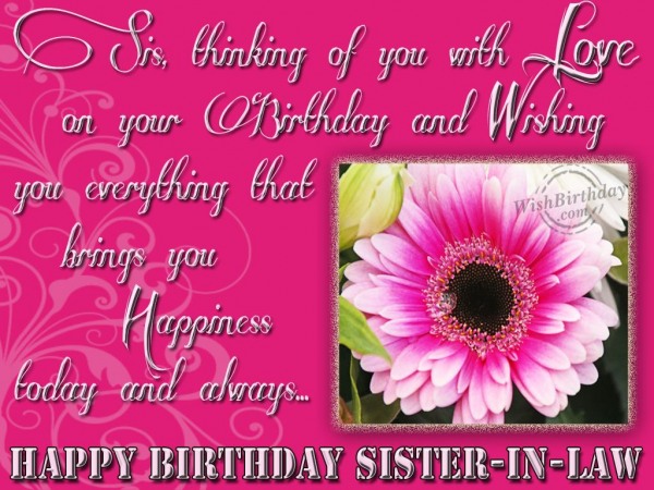 Wishing Happy Birthday To Sweet Sister-in-law