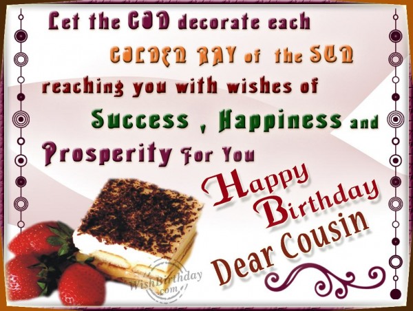 Wishing You Happy Birthday Loveable Cousin