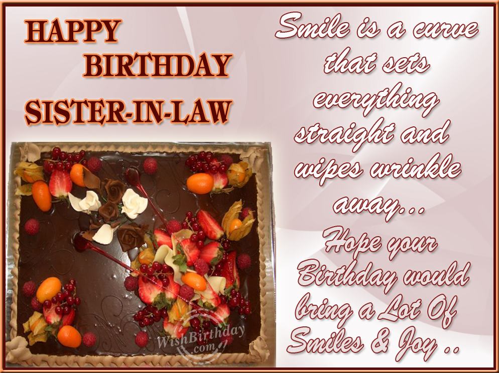 Free Birthday Ecard For Sister In Law The Cake Boutique