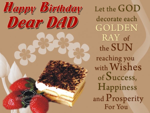Many Happy Returns Of The Day Dearest Dad