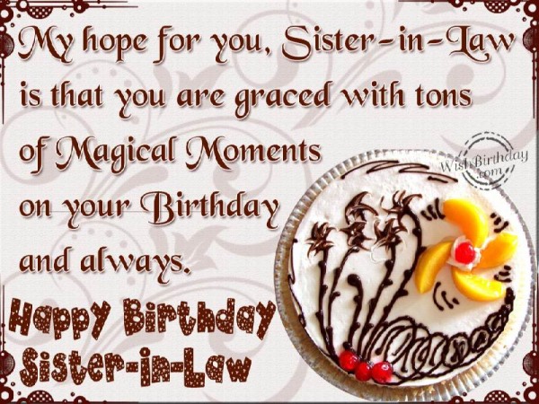 Happy Birthday My Dear Sister-in-law