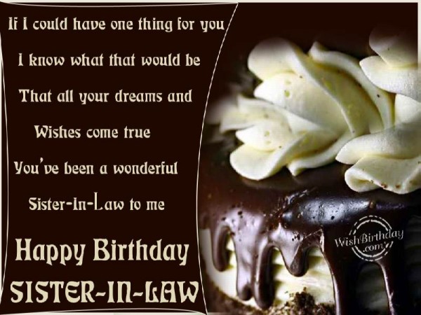 To A Wonderful Sister-in-law
