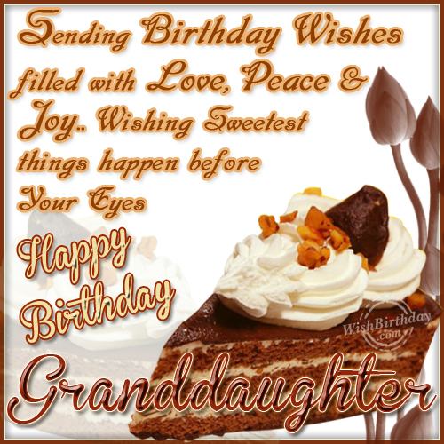 Many Happy Returns To My Dear Granddaughter