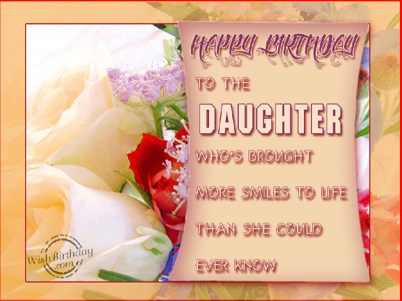 Happy Birthday Loving Daughter - WishBirthday.com