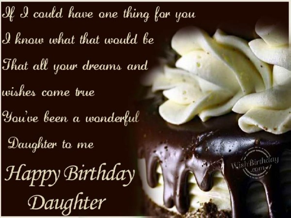 Happy Birthday To A Wonderful Daughter