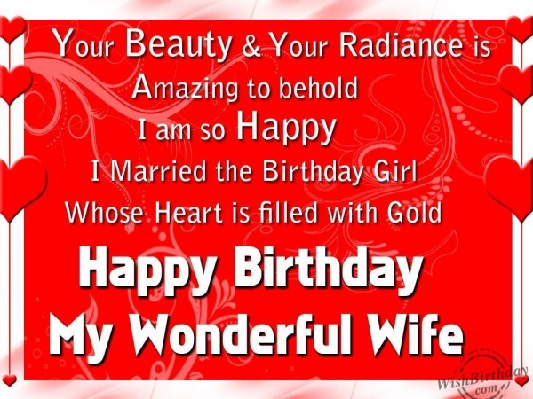 Happy Birthday My Wonderful Wife