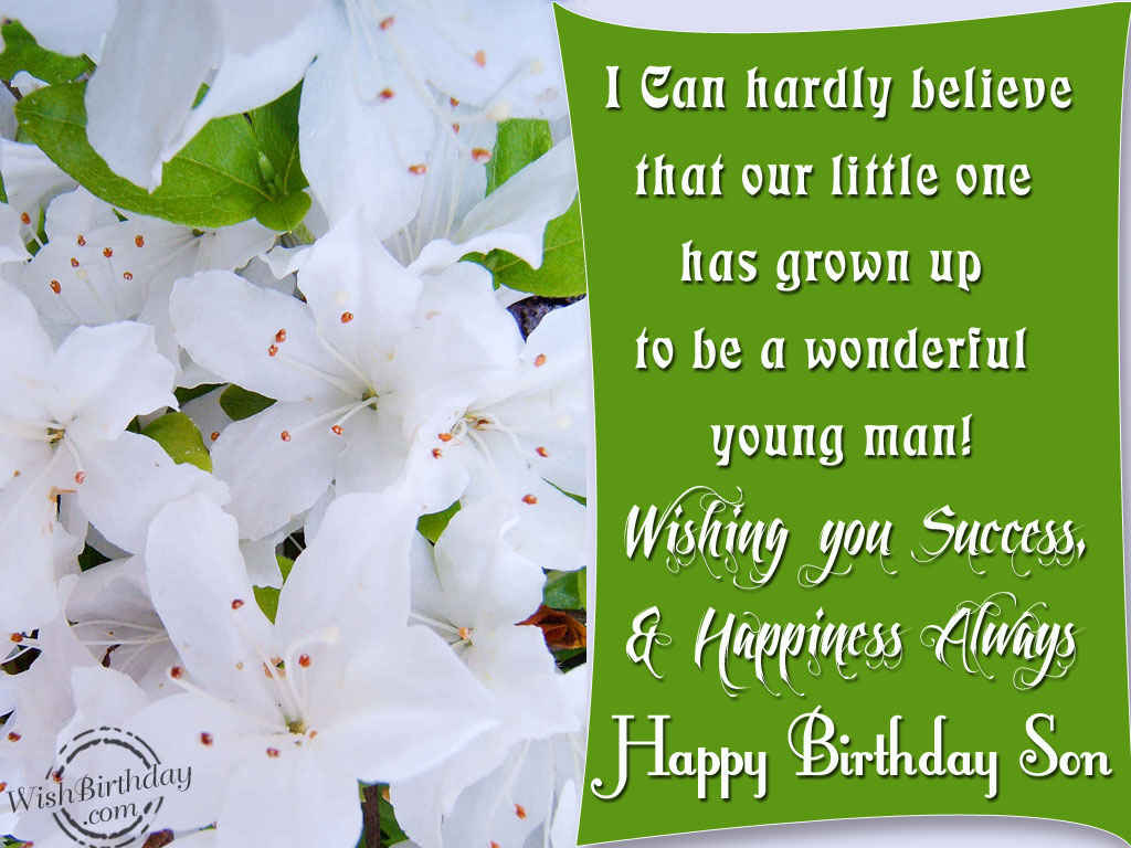 Wishing You A Very Happy Birthday Son - Birthday Wishes, Happy ...