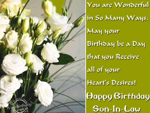 Happy Birthday Son-In-Law