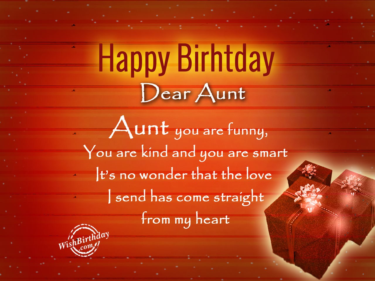 Happy Birthday Aunt.