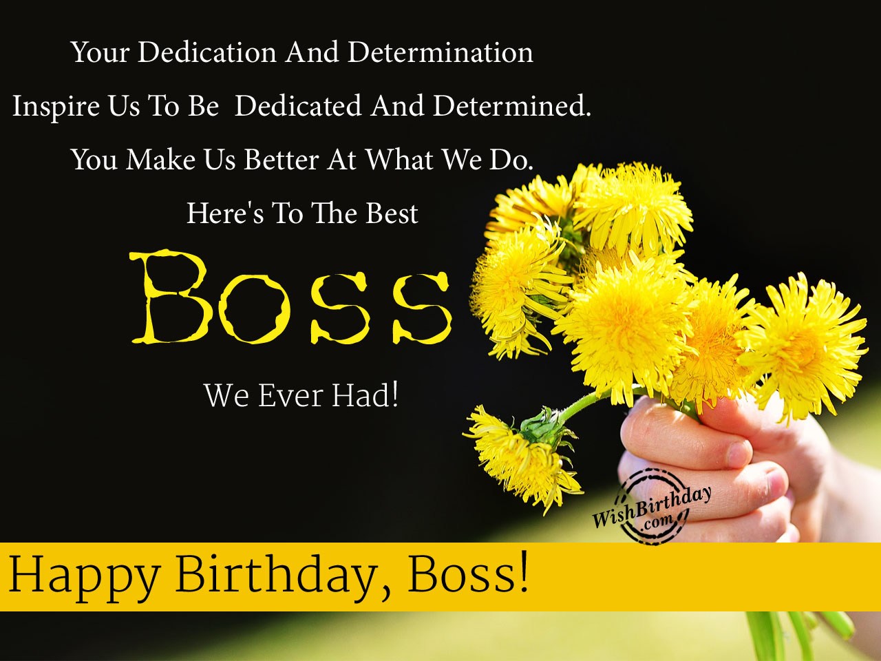 Here's To The Best Boss We Ever Had - Birthday Wishes, Happy ...