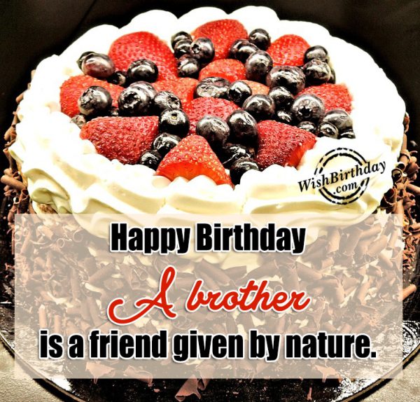 A Brother Is A Freind Given By Nature - Happy Birthday-wb401