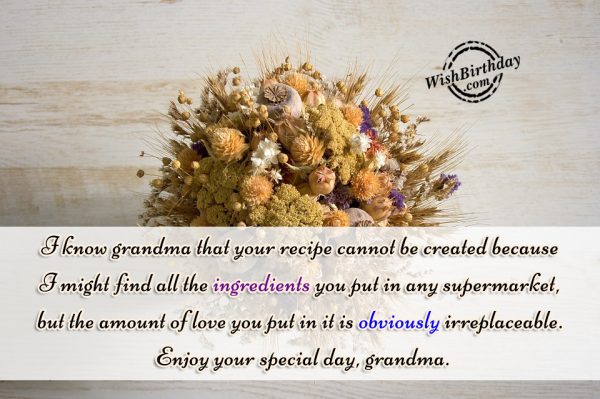 Enjoy Your Special Day Grandma