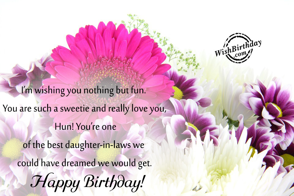 Birthday Wishes For Daughter In Law - Birthday Images, Pictures