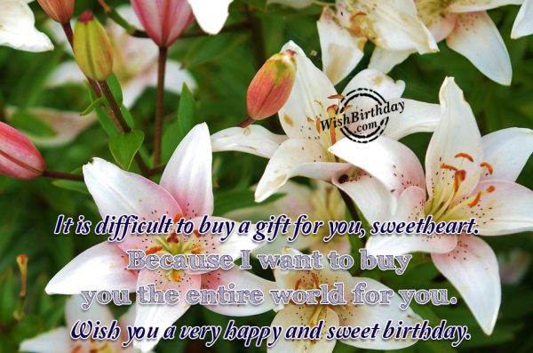 It Is Difficult To Buy A Gift For You-wb45