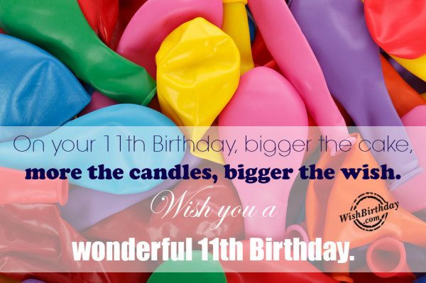 Wish You A Wonderful Eleventh Birthday
