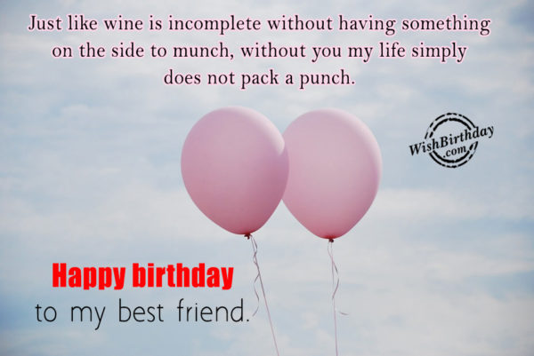 Without You My Life Simply Does Not Pack A Pinch - Happy Birthday