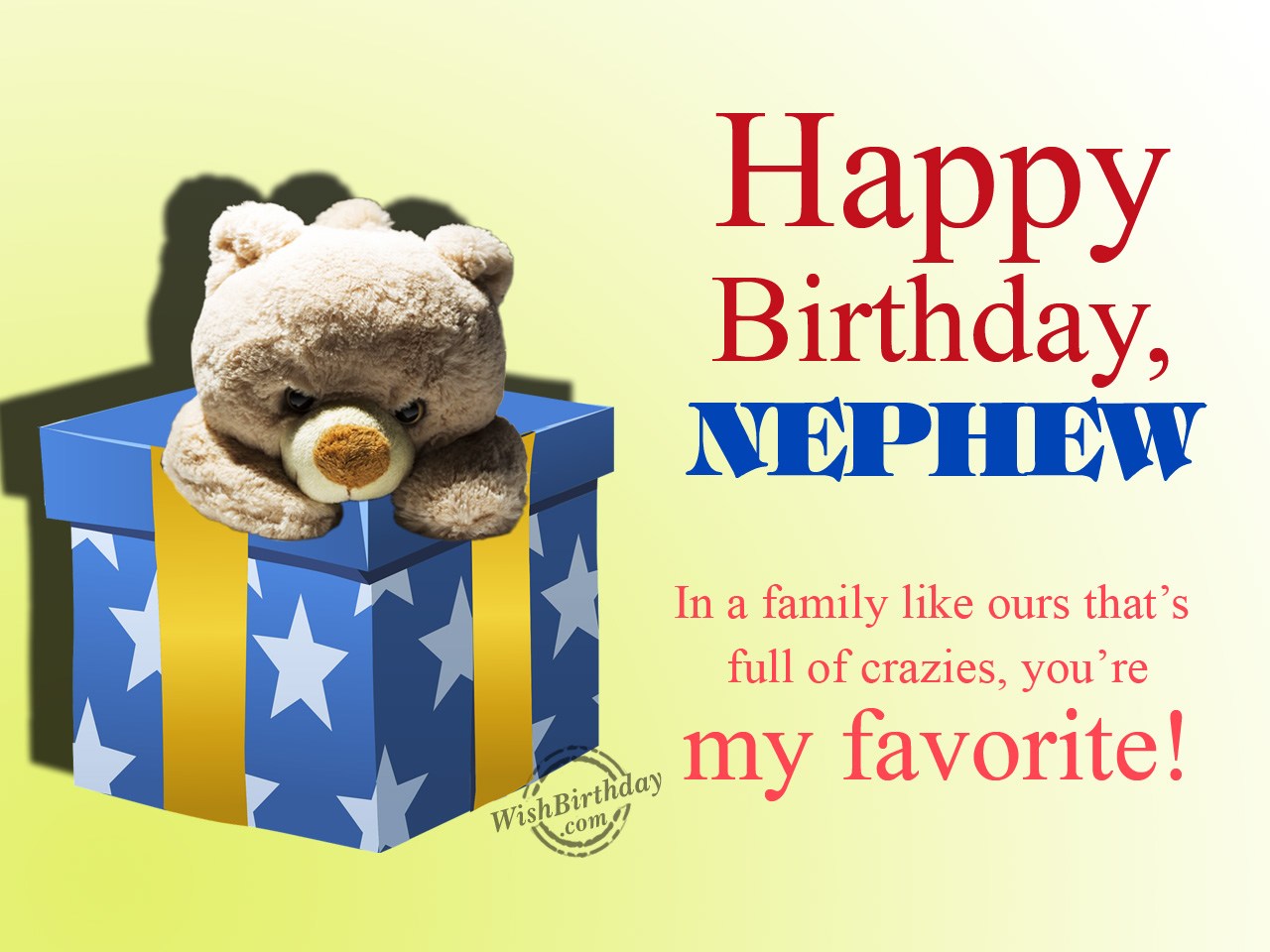 Happy birthday Nephew - WishBirthday.com
