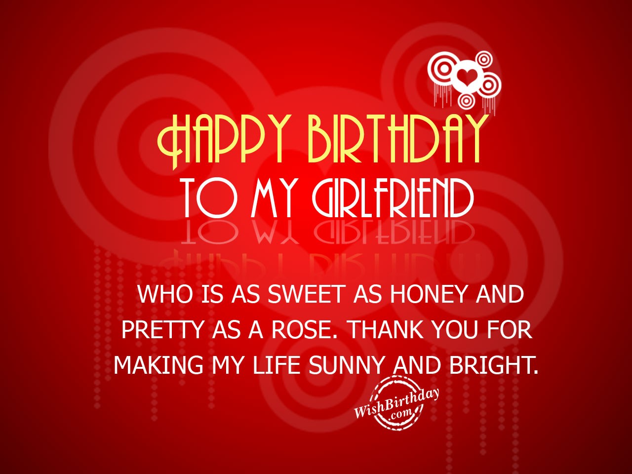 Birthday Wishes For Girlfriend Birthday Images, Pictures