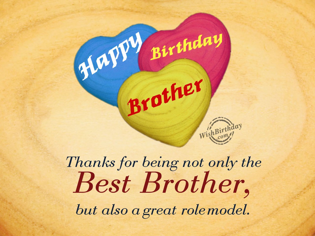 Thanks for being not only the best brother - Birthday Wishes ...