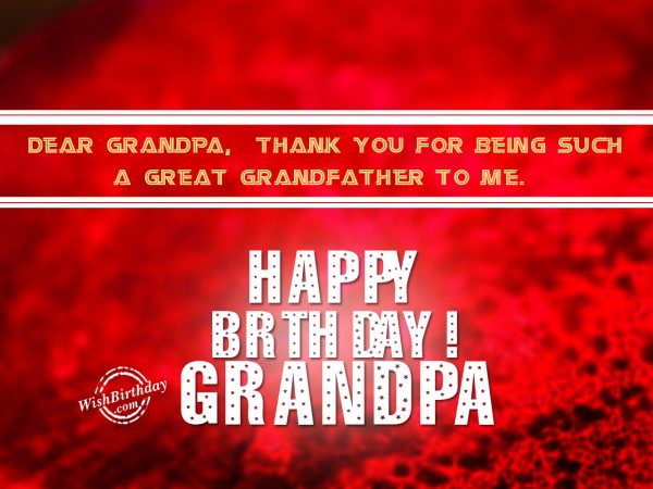 Dear grandpa, Happy Birthday