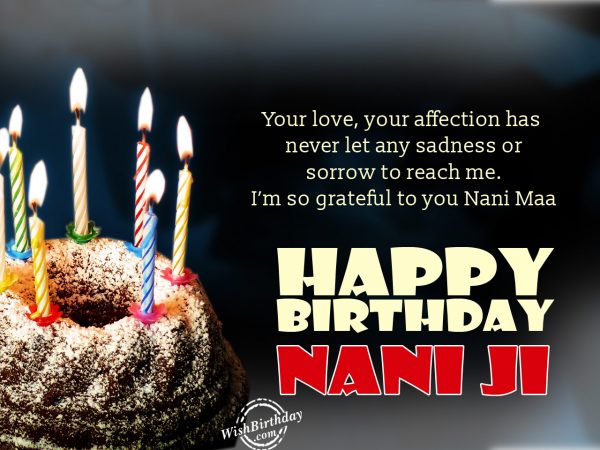 I am greatful to you,Happy Birthday Nani Ji