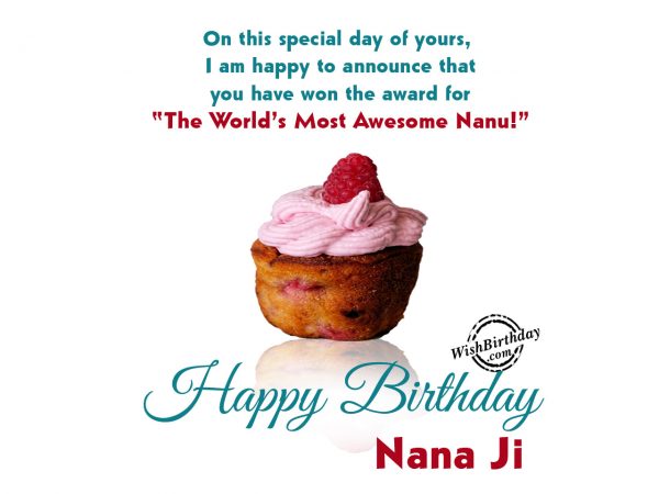 On this special day Happy Birthday Nanu