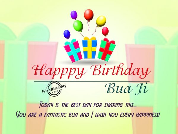 Today is the best day for sharing this Birthday,Happy Birthday Bua Ji