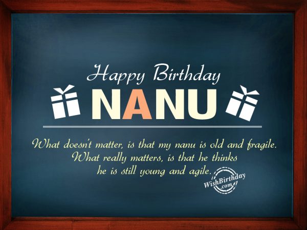 What does'nt matter,My nanu is old,Happy Birthday