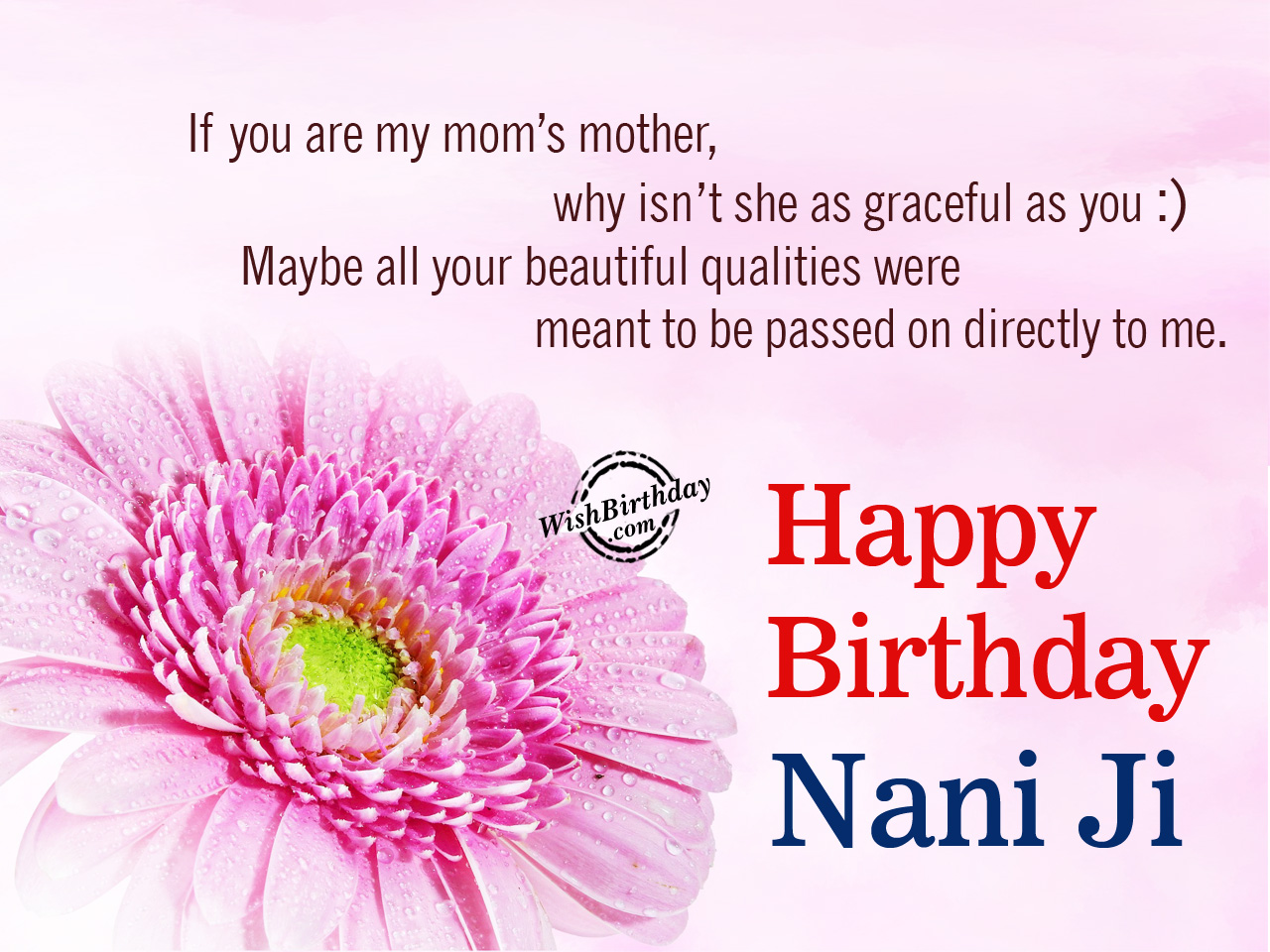 You are my mom's mother, Happy Birthday Nani Ji - Birthday Wishes ...