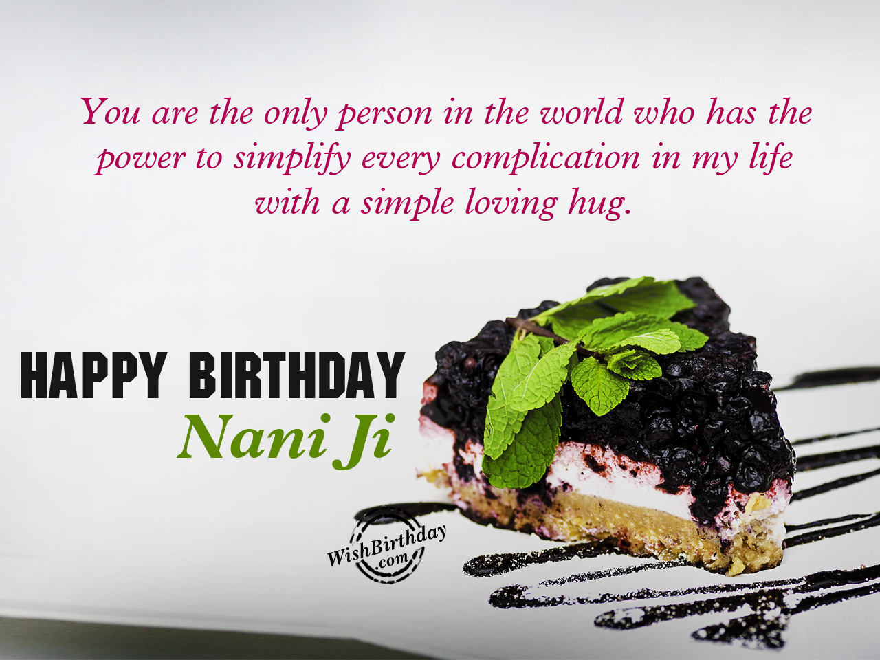 You are the only person in the world, Happy Birthday Nani Ji ...