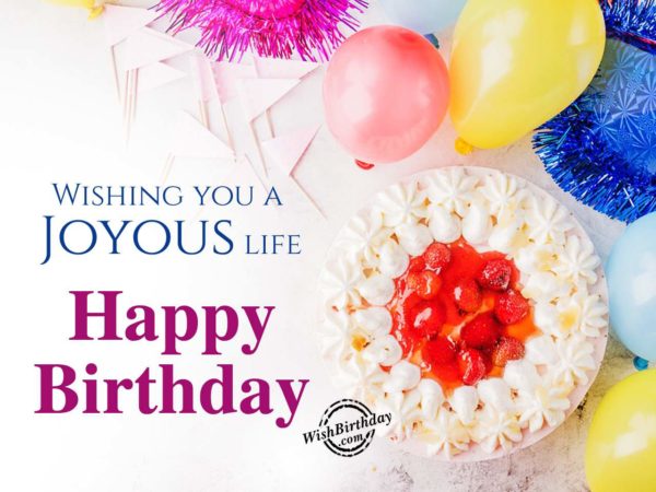 Wishing you a joyous life, Happy Birthday